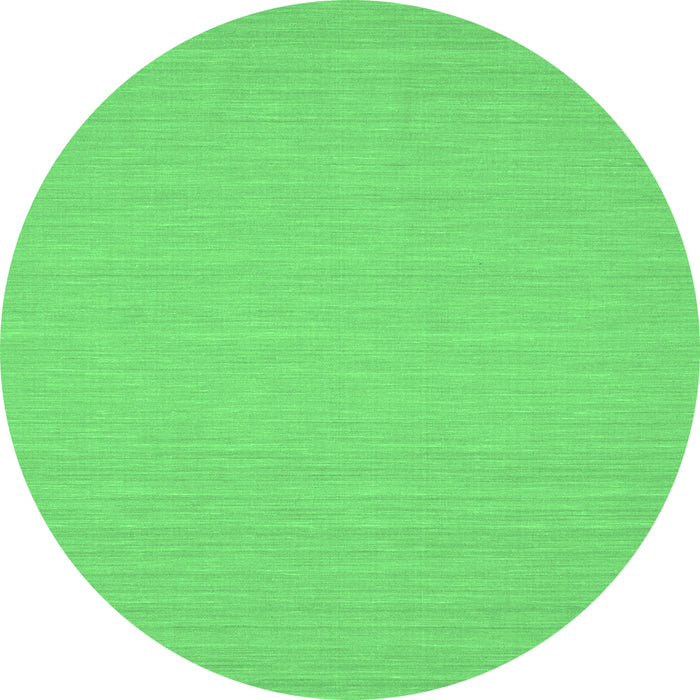 Round Machine Washable Abstract Emerald Green Contemporary Area Rugs, wshcon215emgrn