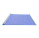 Sideview of Machine Washable Abstract Blue Contemporary Rug, wshcon215blu