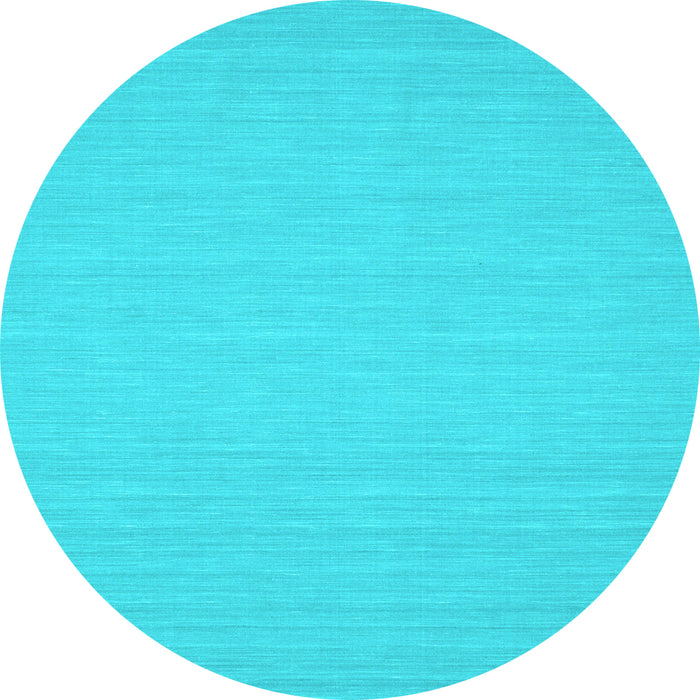 Round Abstract Light Blue Contemporary Rug, con215lblu