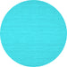 Round Abstract Light Blue Contemporary Rug, con215lblu