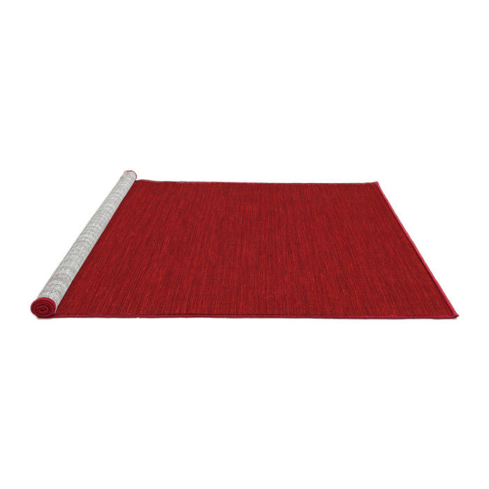 Serging Thickness of Machine Washable Contemporary Red Rug, wshcon216