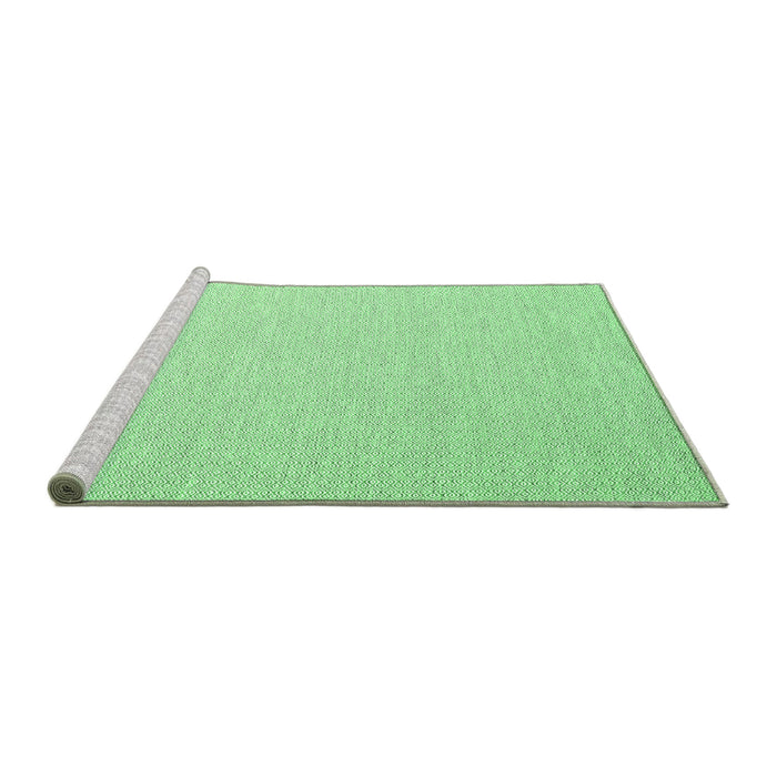 Sideview of Machine Washable Solid Emerald Green Modern Area Rugs, wshcon2160emgrn