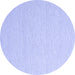 Round Solid Blue Modern Rug, con2160blu