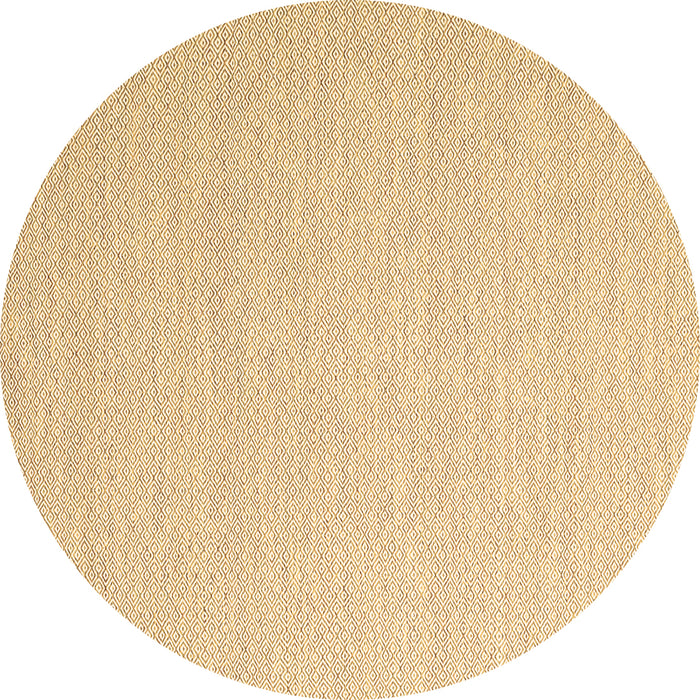 Round Machine Washable Solid Brown Modern Rug, wshcon2160brn