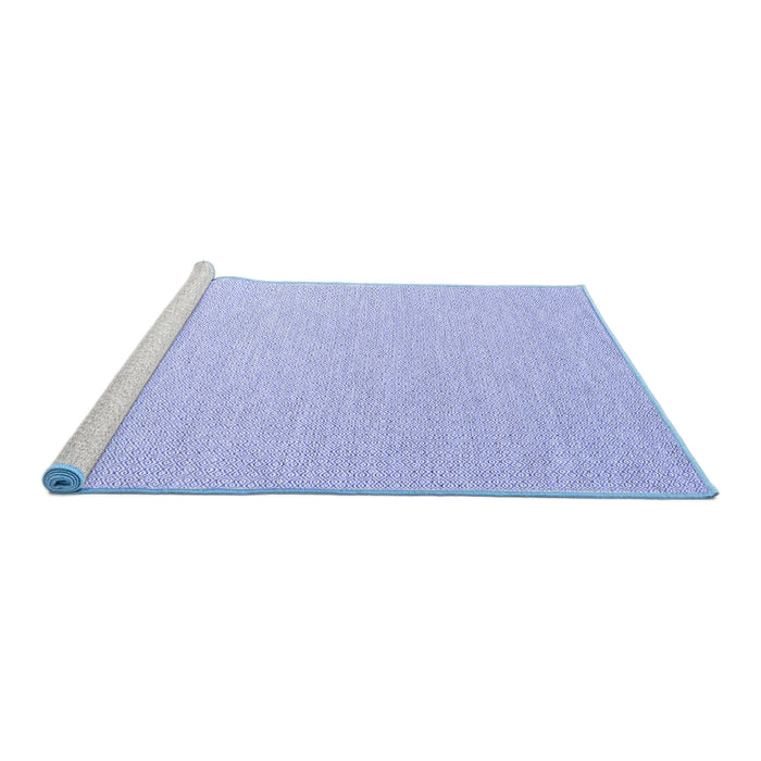 Sideview of Machine Washable Solid Blue Modern Rug, wshcon2160blu