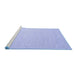 Sideview of Machine Washable Solid Blue Modern Rug, wshcon2160blu