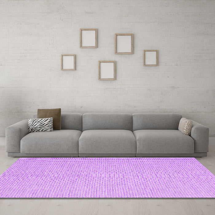 Machine Washable Abstract Purple Contemporary Area Rugs in a Living Room, wshcon2161pur