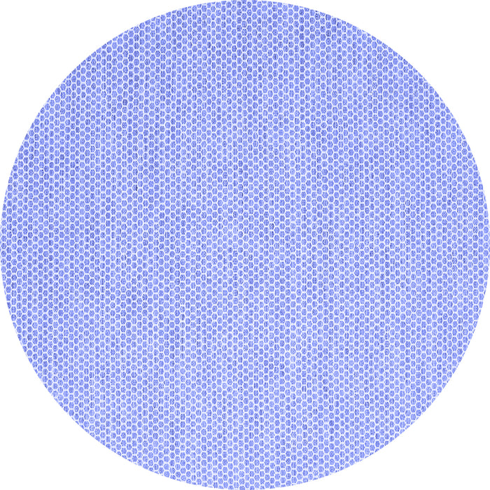 Round Abstract Blue Contemporary Rug, con2161blu