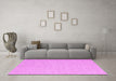 Machine Washable Abstract Pink Contemporary Rug in a Living Room, wshcon2161pnk