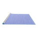 Sideview of Machine Washable Abstract Blue Contemporary Rug, wshcon2161blu