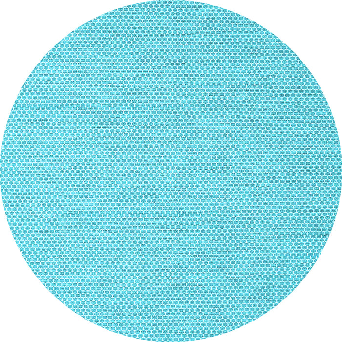 Round Abstract Light Blue Contemporary Rug, con2161lblu