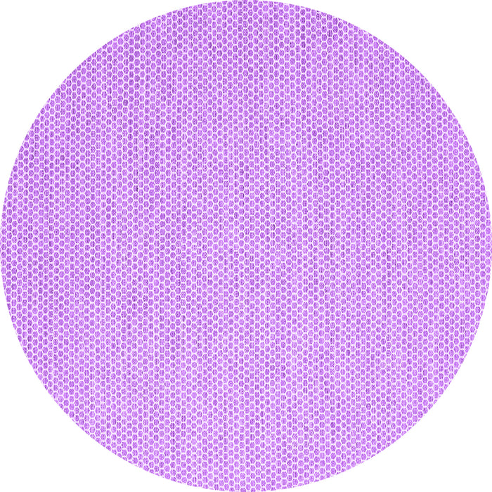Round Machine Washable Abstract Purple Contemporary Area Rugs, wshcon2161pur
