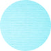 Round Machine Washable Solid Light Blue Modern Rug, wshcon2162lblu