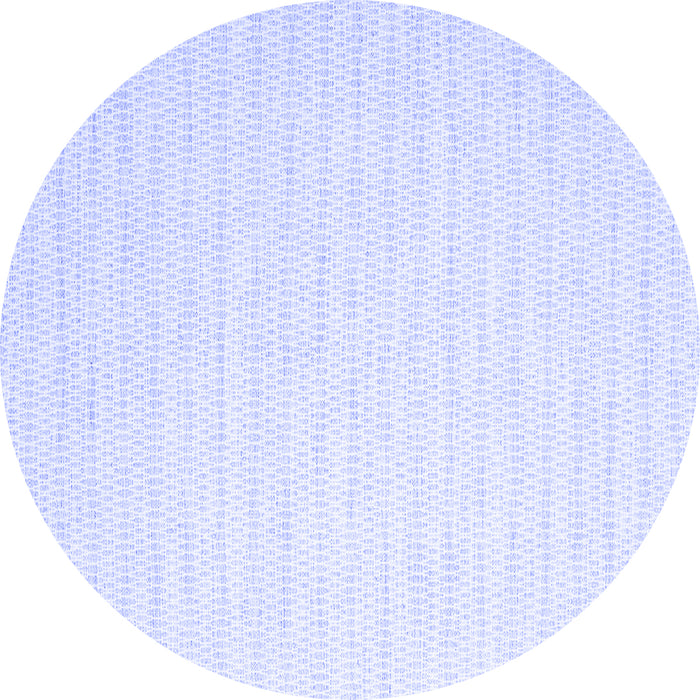 Round Machine Washable Solid Blue Modern Rug, wshcon2162blu