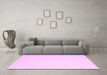 Machine Washable Solid Pink Modern Rug in a Living Room, wshcon2162pnk