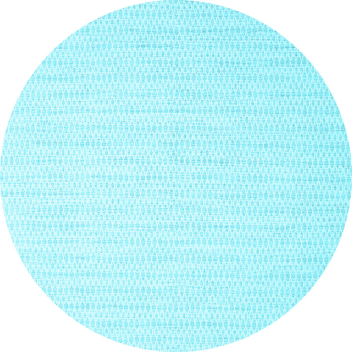 Round Solid Light Blue Modern Rug, con2162lblu