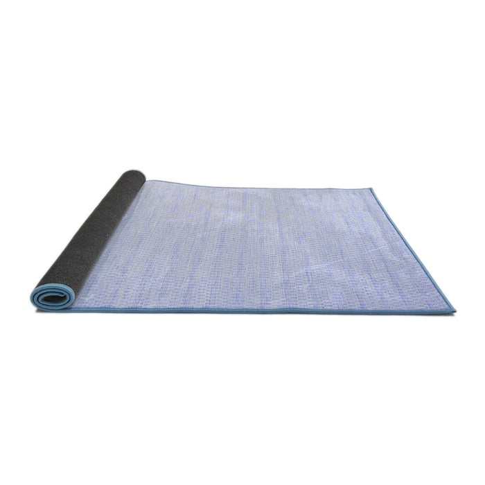 Sideview of Solid Blue Modern Rug, con2162blu