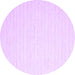 Round Solid Purple Modern Rug, con2162pur