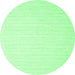 Round Solid Emerald Green Modern Rug, con2162emgrn