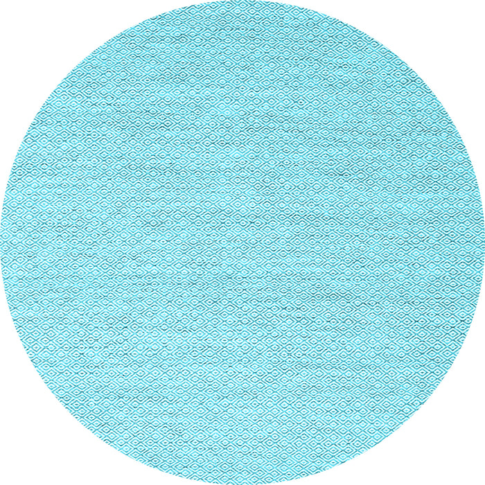 Round Abstract Light Blue Contemporary Rug, con2163lblu