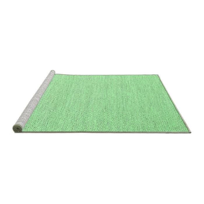 Sideview of Machine Washable Abstract Emerald Green Contemporary Area Rugs, wshcon2163emgrn