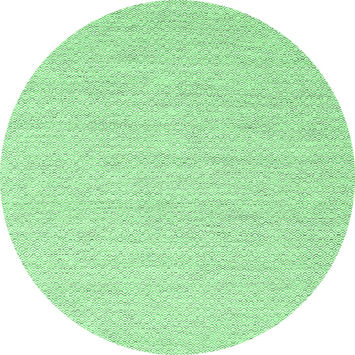 Round Abstract Emerald Green Contemporary Rug, con2163emgrn