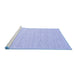 Sideview of Machine Washable Abstract Blue Contemporary Rug, wshcon2163blu