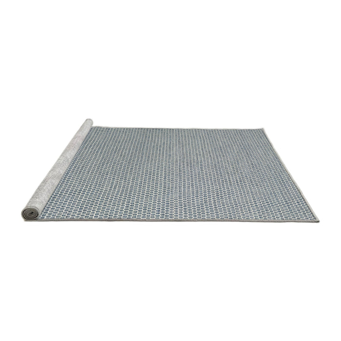 Serging Thickness of Machine Washable Contemporary Platinum Silver Gray Rug, wshcon2164