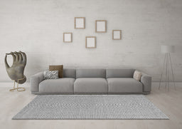 Machine Washable Abstract Gray Contemporary Rug in a Living Room,, wshcon2164gry