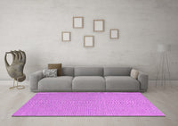 Machine Washable Abstract Pink Contemporary Rug, wshcon2164pnk