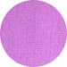 Round Abstract Pink Contemporary Rug, con2164pnk