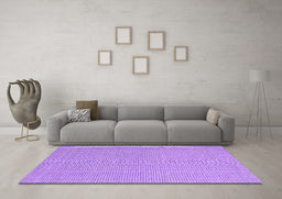 Machine Washable Abstract Purple Contemporary Area Rugs in a Living Room, wshcon2164pur