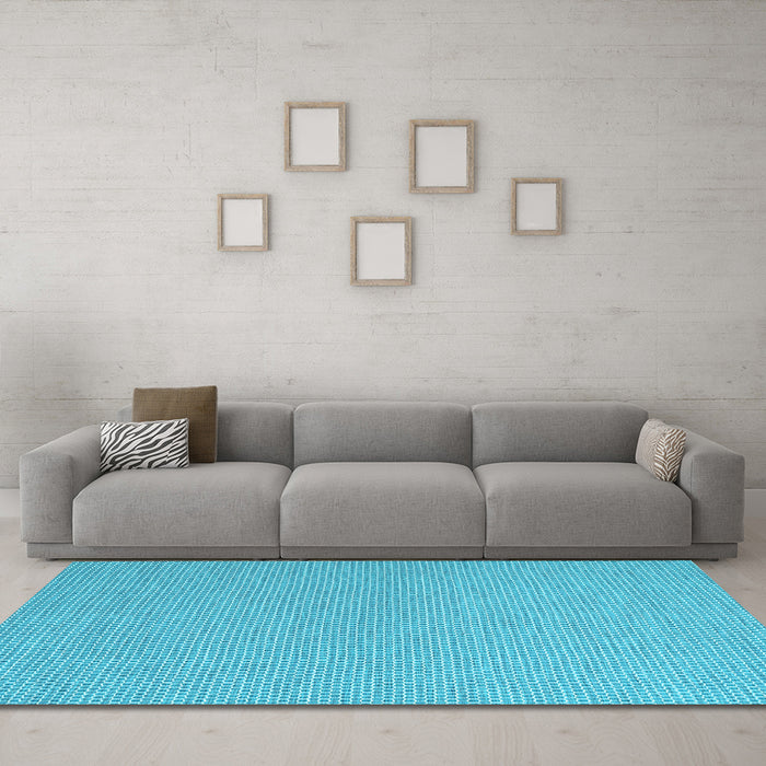 Machine Washable Abstract Light Blue Contemporary Rug in a Living Room, wshcon2164lblu