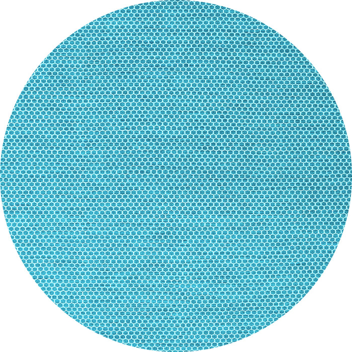Round Abstract Light Blue Contemporary Rug, con2164lblu