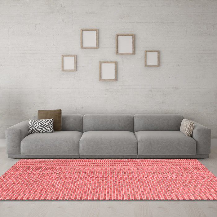 Contemporary Red Washable Rugs