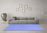 Machine Washable Abstract Blue Contemporary Rug, wshcon2164blu