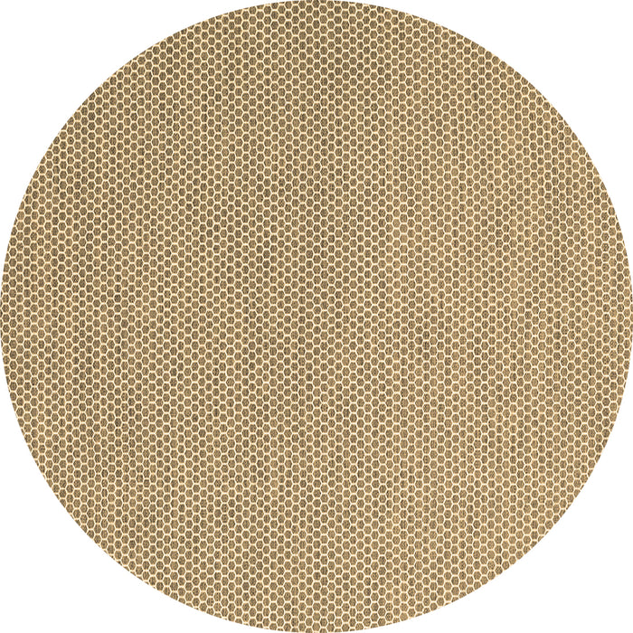 Round Abstract Brown Contemporary Rug, con2164brn
