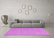 Machine Washable Abstract Pink Contemporary Rug in a Living Room, wshcon2165pnk