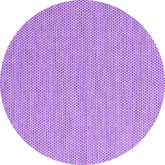 Round Machine Washable Abstract Purple Contemporary Area Rugs, wshcon2165pur