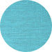 Round Abstract Light Blue Contemporary Rug, con2165lblu