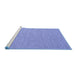 Sideview of Machine Washable Abstract Blue Contemporary Rug, wshcon2165blu