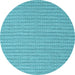 Round Abstract Light Blue Contemporary Rug, con2166lblu