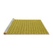 Sideview of Machine Washable Abstract Yellow Contemporary Rug, wshcon2166yw