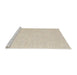 Serging Thickness of Machine Washable Contemporary Champagne Beige Rug, wshcon2167