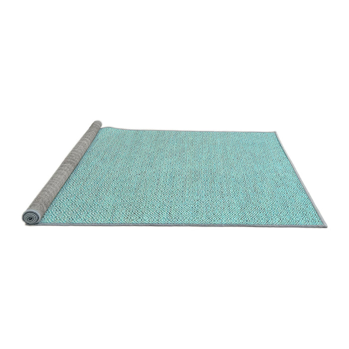 Sideview of Machine Washable Solid Light Blue Modern Rug, wshcon2167lblu