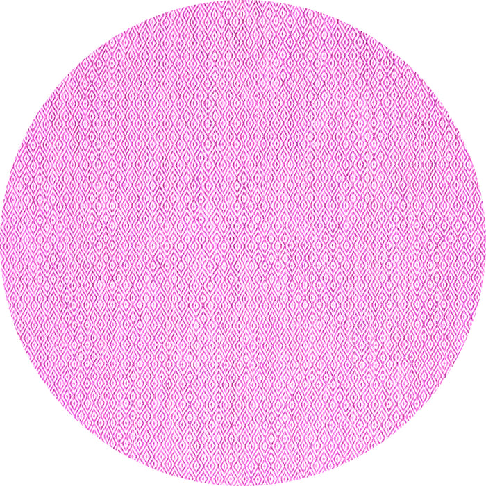 Round Solid Pink Modern Rug, con2167pnk