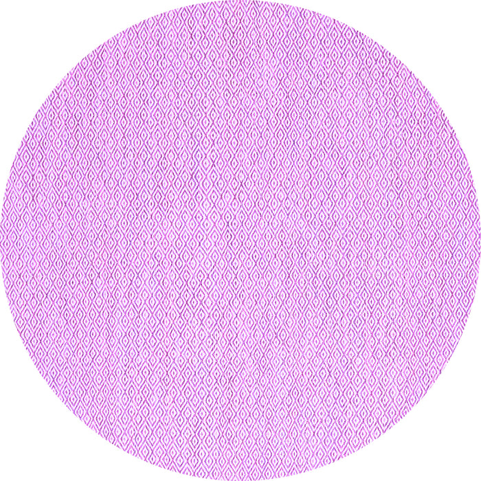 Round Machine Washable Solid Purple Modern Area Rugs, wshcon2167pur