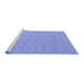 Sideview of Machine Washable Abstract Blue Contemporary Rug, wshcon2168blu