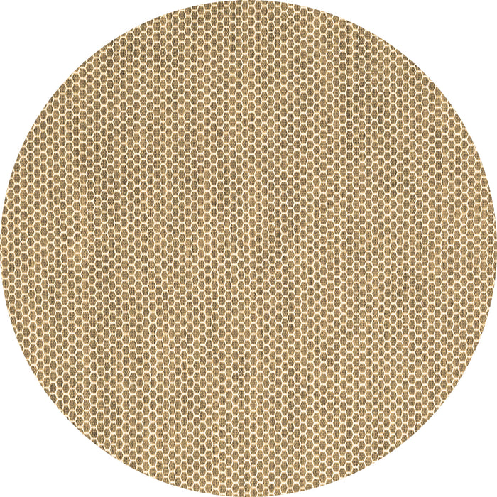 Round Abstract Brown Contemporary Rug, con2168brn