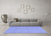 Machine Washable Abstract Blue Contemporary Rug, wshcon2168blu